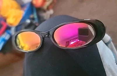 Gafas de sol para mujer con montura ovalada ámbar/naranja 8096 marco de metal acrílico  Foto 1 de 4