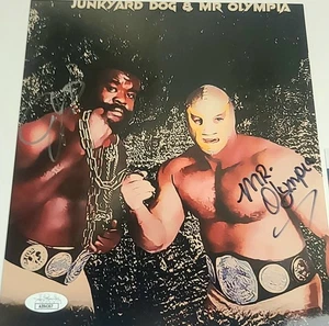 Junkyard Dog & Mr. Olympia signiertes 8x10 Foto - WWE, Mid-South Wrestling, JSA - Bild 1 von 4