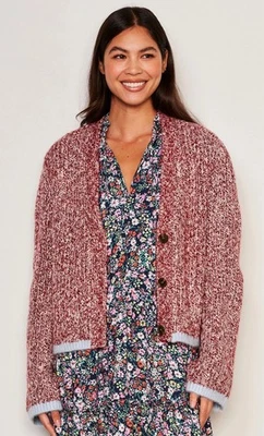 Suéter Cárdigan Sundry Anthropologie En Rojo Rock Mediano Nuevo Con Etiquetas Foto 1 de 3