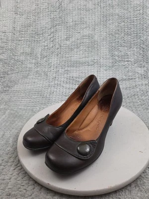 Cobb Hill Dark Brown Leather Block Heel Pumps Women’s Size 8.5 M Slip-On Shoes - Image 1 of 4