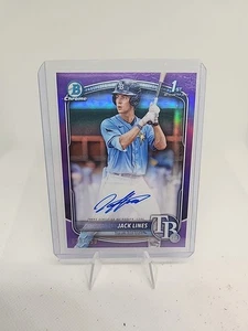 2025 Bowman CPA-JLI Jack Lines 1st Bowman Auto Purple 033/250 - Picture 1 of 3