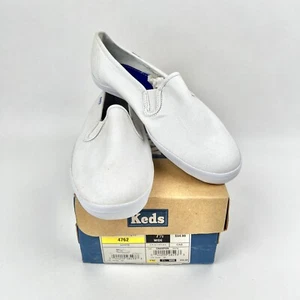 NEW Keds Champion White Slip On Casual Shoes Flats Original Box 7.5W 7.5 Wide W - Picture 1 of 8