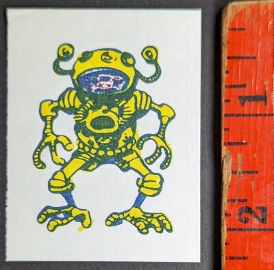 Карта для переноса татуировок Robot Machine Alien Monster 1981 Topps - Изображение 1 из 2