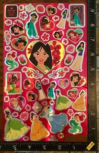 PRINCESS ARIEL CINDERELLA JASMINE, ONE SHEET BEAUTIFUL FOIL STICKERS #FOIL - Picture 1 of 2