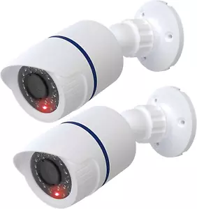 2pack Dummy Fake Camera Surveillance Security CCTV Dome Indoor Outdoor LED Light - Picture 1 of 10