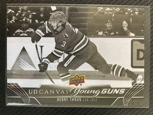 Henry Thrun 2023-24 Upper Deck Canvas Young Guns Black & White RC #C117