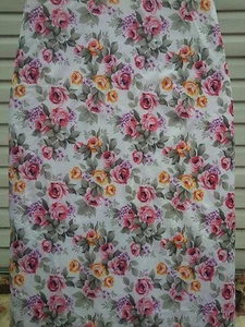 CHECKYS DEALS ROSES WHITE 15 X 55 STANDARD REPLACEMENT IRONING BOARD COVER & PAD - Picture 1 of 2