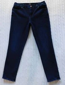 EXPRESS ― L Large LONG 12/14/16 ― CROPPED SKINNY HIGH RISE Hyper Stretch Jeans - Picture 1 of 5