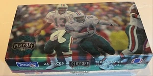 1994 Playoff Football Card Display Box with Miami Dolphins Dan Marino Mark Higgs - Picture 1 of 4