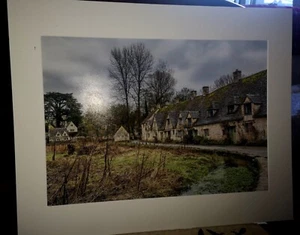 Arlington Row Bibury Cotswolds Original Photographic Print Mounted Wall Art - Picture 1 of 9