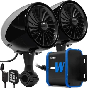 GoHawk TJ4-W Waterproof Amplifier 4" Full Range Bluetooth Motorcycle Stereo S... - Picture 1 of 9