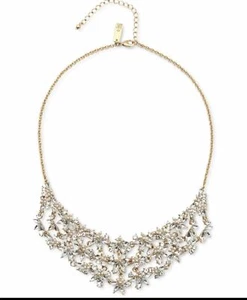 Inc International Concepts Gold-Tone Crystal & Imitation Pearl Flower Statement - Picture 1 of 5