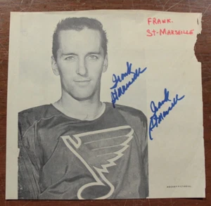 Frank St. Marseille St. Louis Blues Signed Autographed News Photo NHL Hockey - Picture 1 of 5
