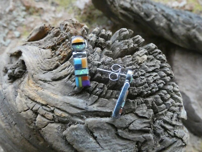 Multi Gemstone & Opal Petite Post Earrings Southwestern Sterling Silver 925 I37 - Image 1 of 4