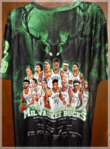 MILWAUKEE BUCKS T-SHIRT - 2021 Championship - Picture 1 of 3