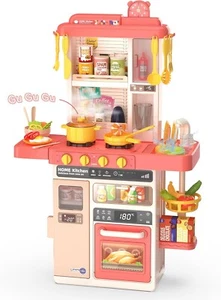 Kids Kitchen Play Set,Interactive Kids Kitchen Play Set with 50Pcs - Picture 1 of 7