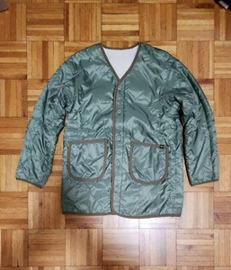 Alpha Industries x BMing Reversible Sherpa Quilted Olive Liner Jacket US Size XS - Picture 1 of 5