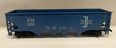 Boston Maine BM HO Scale 12608 Hopper Car 6” Long Blue Vintage 1980’s - Image 1 of 4