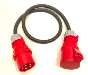 Verbindungskabel Bau Container Verbinder CEE 32A H07RN-F 4mm² 5G4 Baustelle NEU - Bild 1 von 1