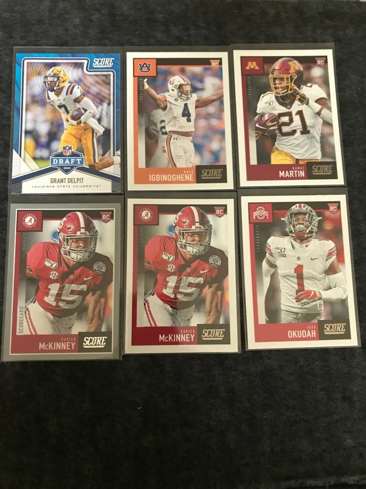 2020 Score Football Rookie Defense Pick A Card. Martin, Delpit, Etc. Mint Cond. - Image 1 of 1
