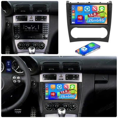 For Mercedes Benz C-Class W203 2004-2007 64GB Carplay Car Radio Android 13 HIFI Foto 1 de 4