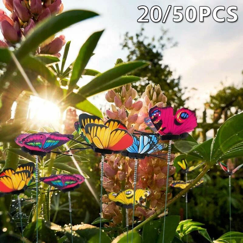 20-50X Lawn Ornaments Fairy Garden Decoration Pot Butterfly Decor Outdoor Yard - image 1 of 4