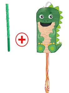 Dinosaurs T-Rex Pinata Perfect for Kids parties birthday pull string hit Stick - Picture 1 of 8