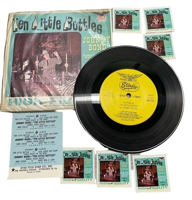 Johnny Bond Ten Little Bottles Compact 33 Jukebox 7" Country Record VG+ Starday - Image 1 of 4