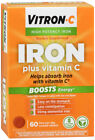 es Vitron-C High Potency Iron Supplement with Vitamin C, 60 Count  X  3