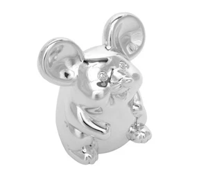  Hucha Hucha Ratón Plateado Hucha Infantil Regalo de Bautizo con Grabado - Imagen 1 de 7