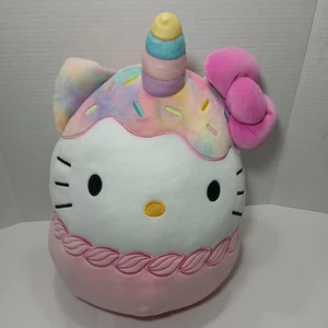 Squishmallows 16" Hello Kitty Ice Cream Cupcake Birthday Unicorn Plush - Foto 1 di 6