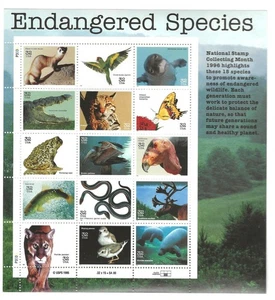United States sheet Endangered species, sheet of 15 x 32 cents [704 - Bild 1 von 1