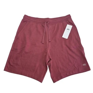 Alo Yoga Men's 2XL Red Chill Shorts 8" Inseam Relaxed Fit Drawstring 44-46 NWT - Picture 1 of 7