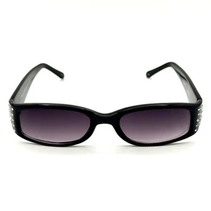 Fossil Paisley Designer Oval Sunglasses Black Rhinestone Fashion Frame Gradient - Picture 1 of 13
