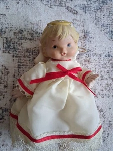 Vintage Gorham Porzellan Engel Ornament Weihnachten - Bild 1 von 7