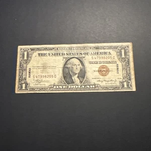 1935A WWII USA Federal Reserve Note Hawaii Emergency $1 SC Block Circulated - Picture 1 of 2