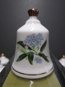 ALASKA cloche officielle état fleurs collection Danbury comme neuve os Chine ne m'oublie pas - Photo 1/4