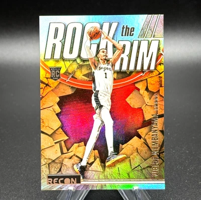 Victor Wembanyama 2023-24 Panini Recon Rock The Rim Refractor Rookie Card (RC) - Image 1 of 2