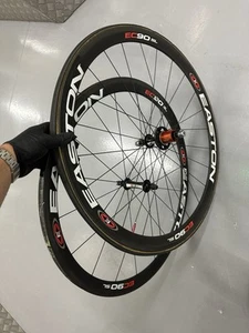 Easton Ec90 Sl Tubolare Asta Carbonio Set Ruote Compatibile Shimano e Sram - Foto 1 di 19