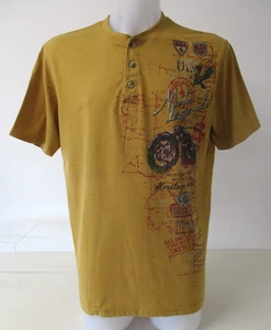 Atlas for Men T-Shirt, Motor Legends, Granddad Style, Mustard, Medium, 42" Chest - Picture 1 of 9
