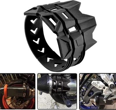 Motorcycle Exhaust Tail Pipe Muffler Shield Protector for Honda Yamaha Black - Image 1 of 3