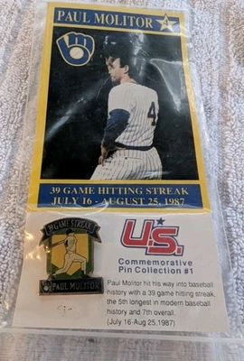 Milwaukee Brewers 1982 County Stadium Molitor Nieves Yount Jersey Pin Lot  - Image 1 of 4