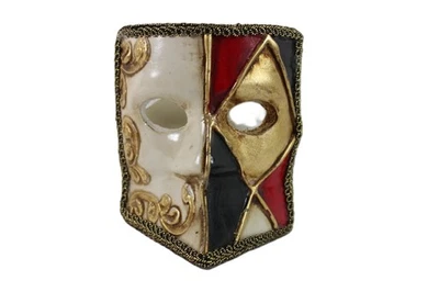 Creazioni Romy Square Harlequin Masquerade Mask Handmade In Italy - Image 1 of 4