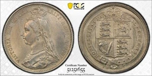 1887 G.B. 6 Pence Sixpence PCGS MS63 Lot#G9391 Silver! Choice UNC! S-3928 - Picture 1 of 4