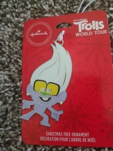 Trolls Adorno Pequeño Diamante Sello Plano Metal Árbol de Navidad Etiqueta NUEVO - Imagen 1 de 1