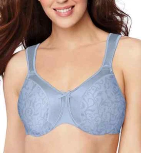 Bali 3562 Satin Tracings Bra Minimizer Underwire Blue 40DDD Blue - Picture 1 of 1