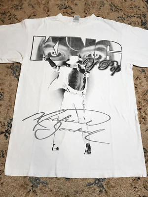 Camiseta Gráfica Vintage Y2k Michael Jackson King Of Pop Marcada 2XL Compatível com Grande - Imagem 1 de 4