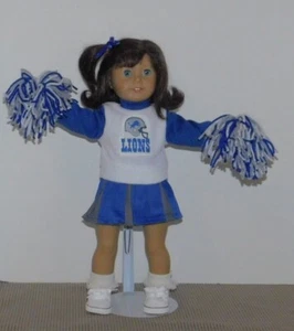 Detroit Lions Cheerleader outfit for 18" size dolls such as American Girls etc. - Picture 1 of 1
