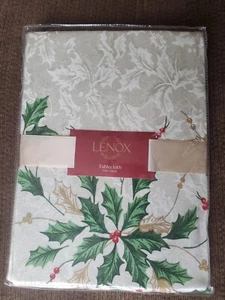 Vintage - Neu Neu in Verpackung Lenox Holiday Leinen Weihnachten Stechpalme Tischdecke 70" rund - Bild 1 von 7