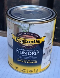 Cabot's Cabots 500ml Cabothane Clear GLOSS Non Drip Water Based Satin - Picture 1 of 3